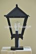 7411-1P  Tuscan Mediterranean Style Iron Post Light Lantern