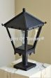 7411-1P  Tuscan Mediterranean Style Iron Post Light Lantern