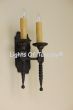 5028-2 Spanish Revival Style Double Light Iron Wall Sconce 
