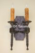5028-2 Spanish Revival Style Double Light Iron Wall Sconce 