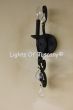 5208-1 Vintage Tuscan Style Iron Wall Sconce with Crystals