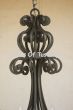 1371-8G Large Spanish Revival Wrought Iron Chandelier