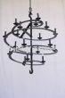 1040-18 Spiral Contemporary Wrought Iron Chandelier 
