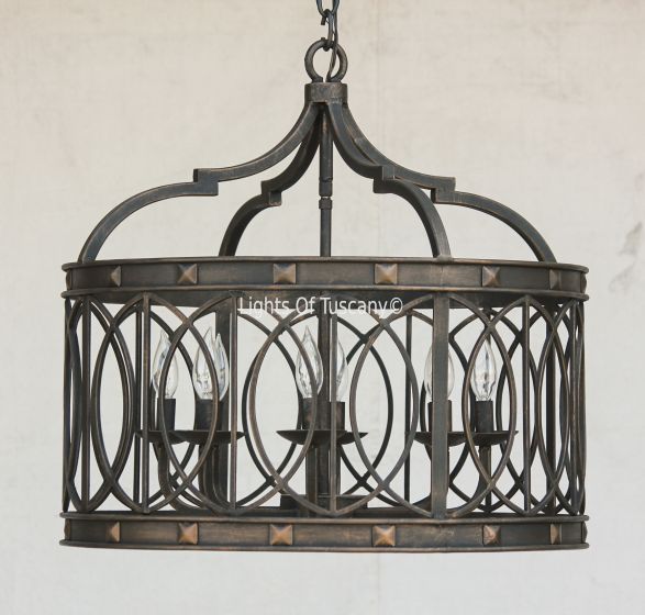 Transitional Wrought Iron Chandelier 2081-6