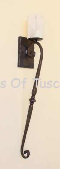 5186-1GLS Mediterranean Indoor Iron Wall Sconce