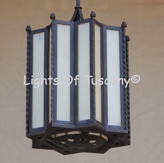 pendant-lighting-hanging-Hand-Forged Wrought Iron/ Contemporary lantern