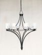 1250-8GL Wrought Iron Contemporary Chandelier