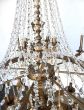 15625-24  European Antique Style Brass Chandelier with Crystals