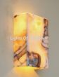 5810-1MAR Real Onyx Stone Architectural Indoor Wall Sconce Marbled