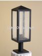 6958-1P Contemporary Outdoor Iron Post Light