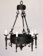 1055-6 Spanish Style Wrought Iron Chandelier
