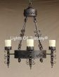 1236-4 Tuscan/Mediterranean Style Wrought Iron Chandelier
