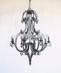 Classic Wrought Iron Chandelier, Country Italian Iron Chandelier, Mediterranean Style Chandelier, Transitional Iron Chandelier, Entryway Chandelier, Scroll Design Chandelier, Tall Chandelier, Black Iron Chandelier, Bronze Chandelier, LED chandelier, cande