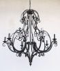 Mediterranean Style Chandelier, Transitional Chandelier, Wrought Iron Chandelier, Large Chandelier, Entryway Chandelier, Scroll Design Chandelier, Dining Room Chandelier, Great Room Chandelier, Decorative Chandelier, Spanish Chandelier, Tuscan Chandelier,