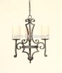 1628-3GLS Iron Chandelier