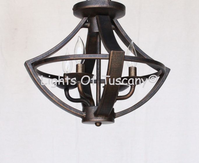 Contemporary ceiling light, modern ceiling light, oil rubbed bronze ceiling light, LED ceiling light, commercial grade iron lighting, heavy duty iron ceiling light, semi flush ceiling light, transitional ceiling light, hallway ceiling light, minimalist ce
