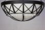 6655-4 Transitional Style Wrought Iron Flush Bowl Light