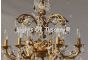 Spanish Cast Brass Crystal Chandelier