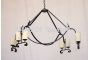 1037-8GLS Rustic Style Wrought Iron Chandelier