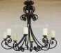 Large Spanish Style Iron Chandelier