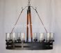 2608-8 Rustic Ranch Style Wrought Iron Style Chandelier 