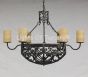 1146-6 Spanish Revival Wrought Iron Chandelier