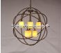 Wrought Iron Contemporary Orb Chandelier