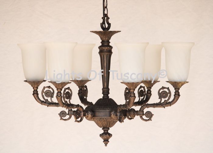 4247-6 European Cast Brass Chandelier