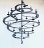 Wrought Iron Chandelier, Spiral Chandelier, Large Spiral Chandelier, Entryway Chandelier, Contemporary Chandelier, Modern Chandelier, LED Chandelier, Candelabra Chandelier,  Commercial Grade Chandelier, Large Chandelier,