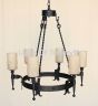 1302-6GLS Iron Chandelier
