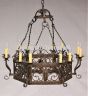 Rustic Gothic Spanish Tuscan Vintage Antique Chandelier