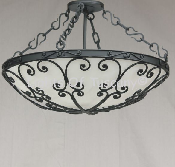 2406-6 Spanish Style Wrought Iron Ceiling Light