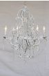 3535-6 Tuscan Style Crystal Chandelier in Antique White