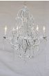 3535-6 Tuscan Style Crystal Chandelier in Antique White