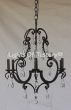 3537-6  Tuscan Style Crystal Chandelier in Antique Bronze