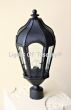 7297-1P Mediterranean Transitional Style Iron Outdoor Post Lantern