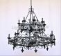 Spanish Revival Chandelier, Large Chandelier, Wrought Iron Chandelier, Large Entryway Chandelier, 2 level chandelier, Mediterranean chandelier, gothic chandelier, old world chandelier