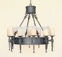 1937-12GLS Iron Chandelier