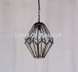 6340-1 Contemporary Mission Style Brass Hanging Pendant Lantern