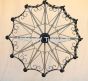 6559-12 Spanish Revival Semi Flush Iron Wrought Iron Light