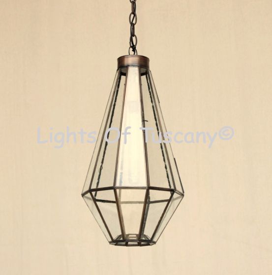 6348-1 - Contemporary Metal Hanging Pendant Light Lantern