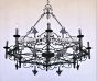 Gothic chandelier, Gothic Revival Chandelier, Wrought Iron Chandelier, Spanish Revival Style Chandelier, Commercial Grade Chandelier, Mediterranean Chandelier, Large Chandelier, Dining Room Chandelier, Antique Iron Chandelier, Rustic Chandelier, LED chand