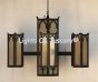 1745-9 Wrought Iron Gothic Style Chandelier 