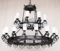 1846-24 Wrought Iron Chandelier