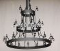 1030-30 Extra Large wrought Iron chandelier