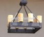 2810-12 Linear Chandelier-Hand Forged-Wrought Iron	