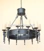 1937-12GLS Iron Chandelier