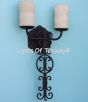 Wrought iron wall sconces hand forged/ Spanish Revival wall sconce