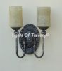 5701-2 Vintage Antique Style Wrought Iron Double Wall Sconce
