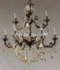 15565-9 Italian Style Cast Crystal 2-Tier Chandelier